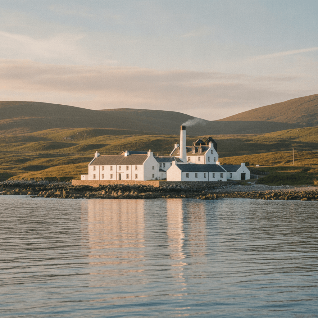 Bunnahabhain distillery on the north coast of Islay