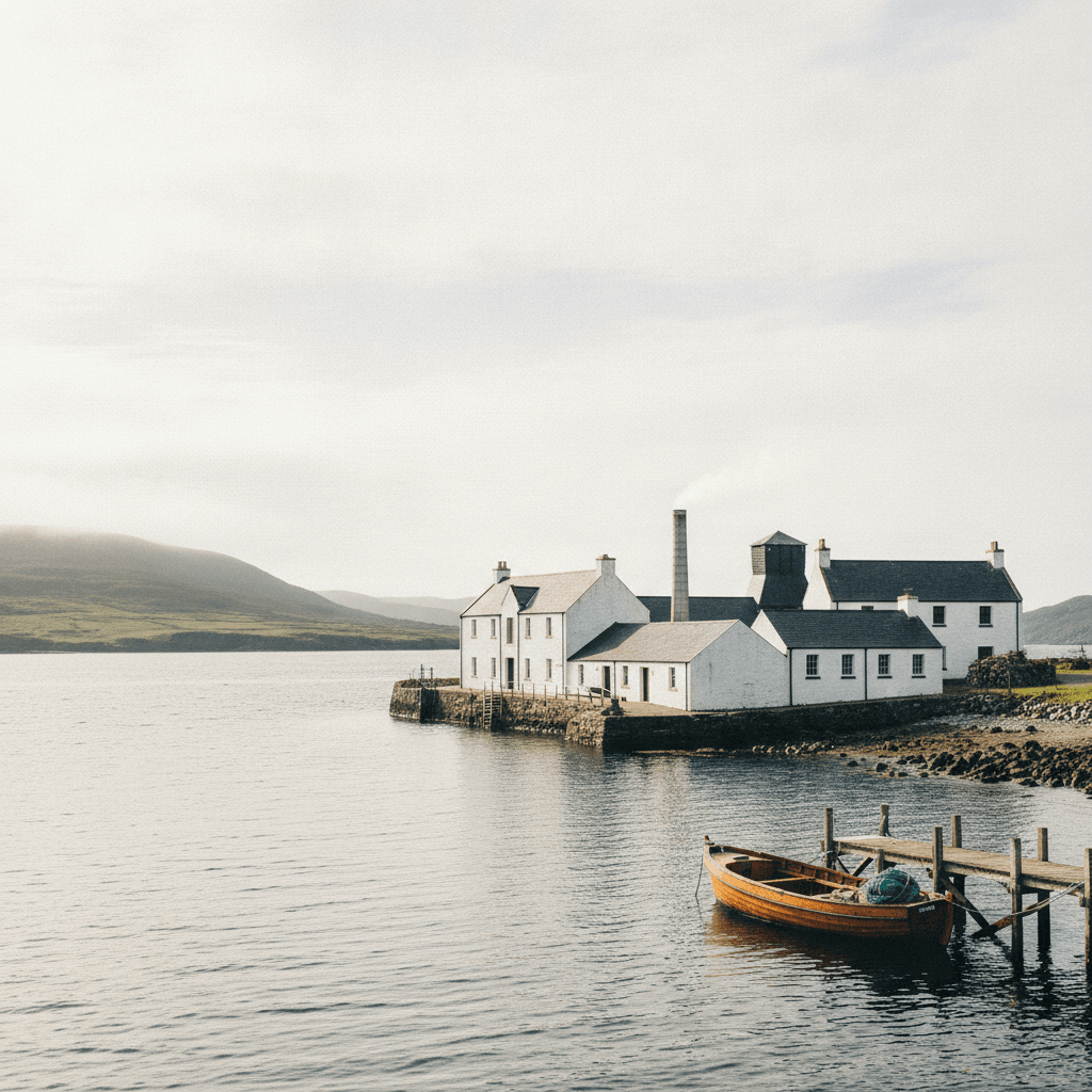 Caol Ila distillery on the Sound of Islay